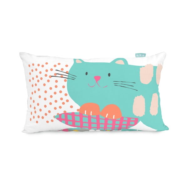 Federa reversibile in cotone Cat & Mouse, 50 x 30 cm Cat & Mouse - Moshi Moshi-image-1