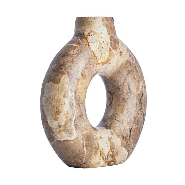 Vaso marrone in marmo (altezza totale 20 cm) Santino – Premier Housewares-image-4