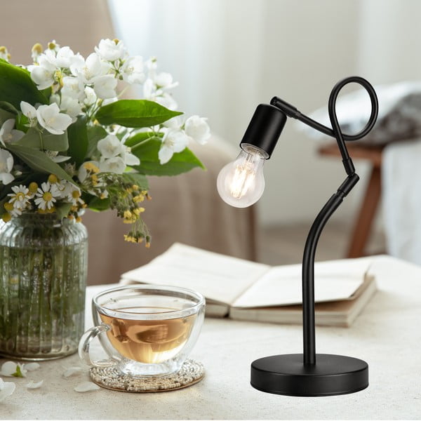 Lampada da tavolo nera, altezza 42 cm Harry - LAMKUR-image-3