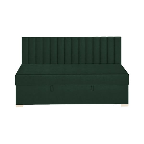 Letto per bambini verde scuro con contenitore e materasso 90x200 cm Chill - Ghado