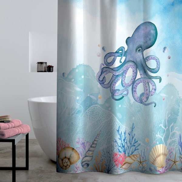 Tenda per doccia 180x180 cm Octopus – Catherine Lansfield-image-1