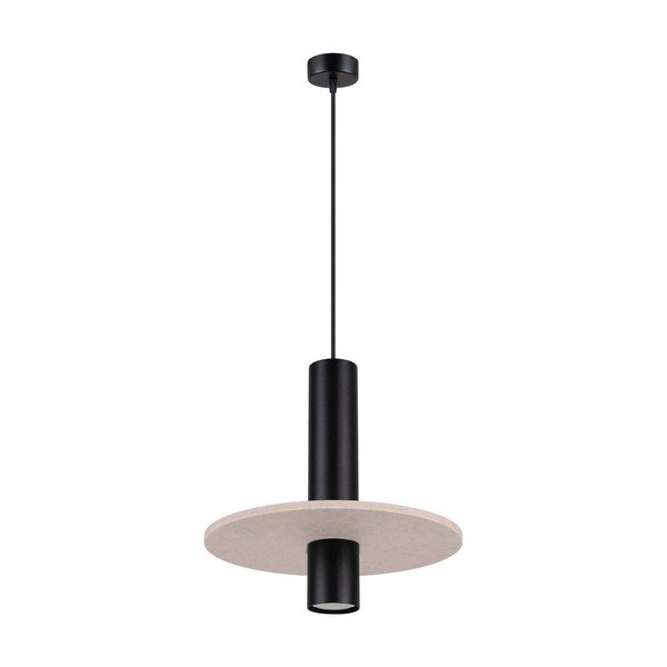 Lampadario nero/beige in metallo ø 30 cm Olisa – Sollux
