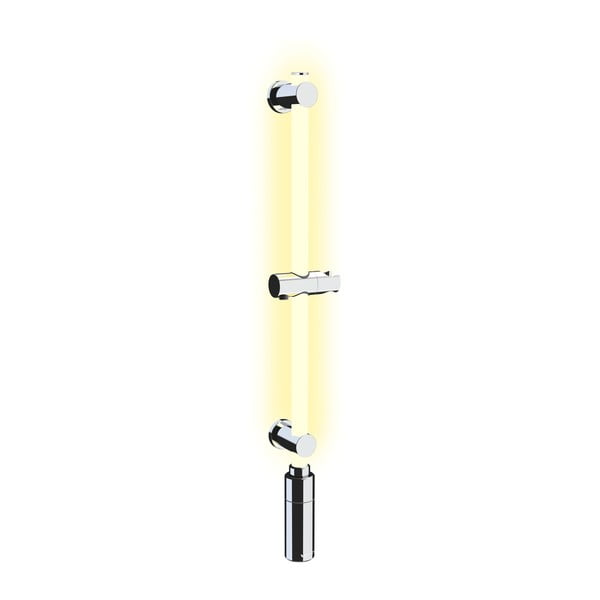 Asta doccia da parete color argento 74 cm LED - Wenko