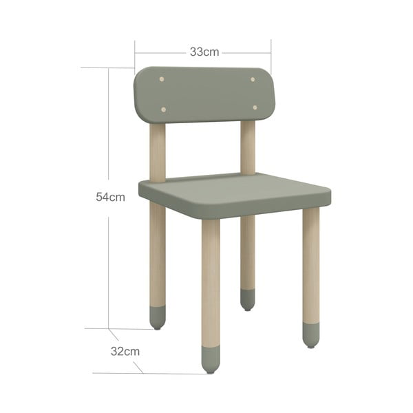Sedia per bambini verde chiaro Dots - Flexa-image-3