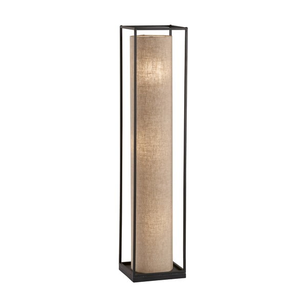 Lampada da terra nera e beige con paralume in tessuto (altezza 114,5 cm) Thor - Fischer & Honsel