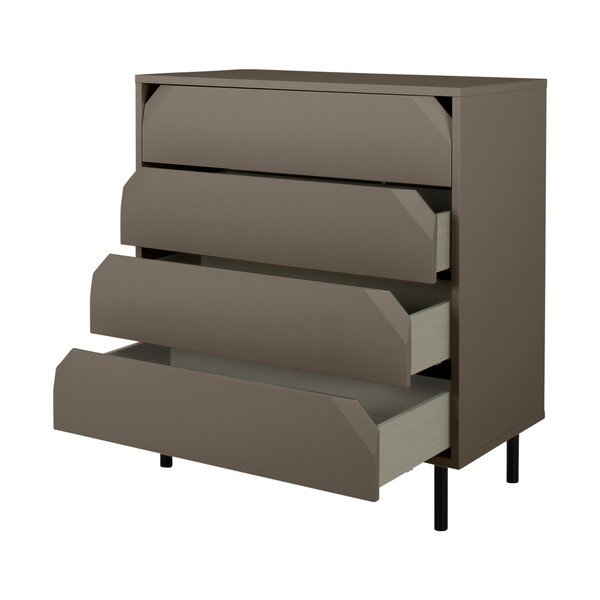 Cassettiera alta grigio scuro 90x96 cm Corner - Tenzo-image-3