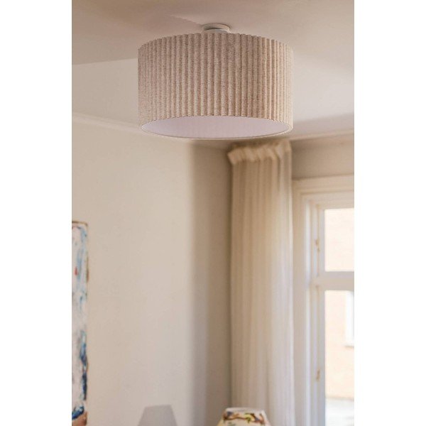 Plafoniera beige in lino ø 60 cm Alina – Jotex-image-2