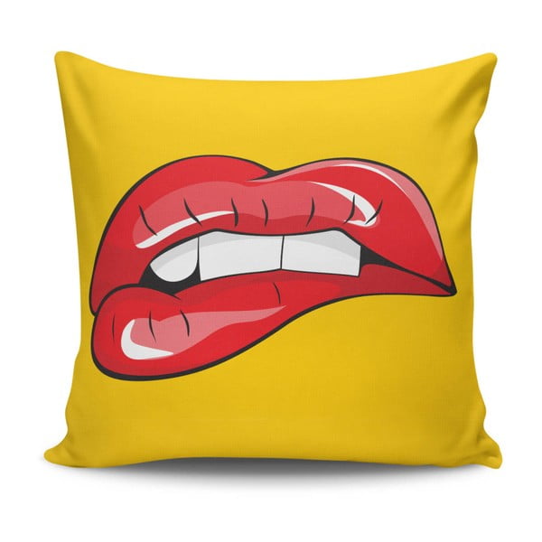 Cuscino con imbottitura Red Lips, 45 x 45 cm - Unknown