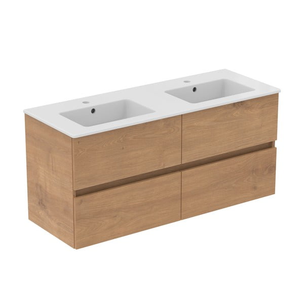 Mobile a sospensione per sottolavabo in rovere naturale 120x55 cm Eurovit+ - Ideal Standard-image-3