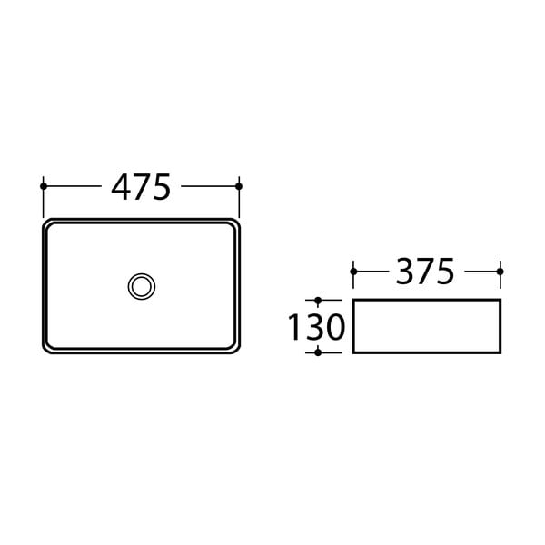 Lavabo bianco in ceramica 47,5x37,5 cm Dalma – Sapho-image-4