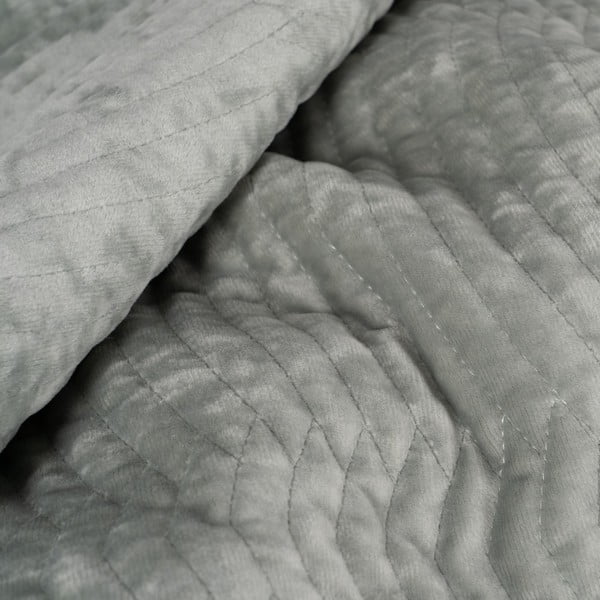 Copriletto verde polveroso in velluto con rivestimento trapuntato 230x260 cm – Ixia-image-2