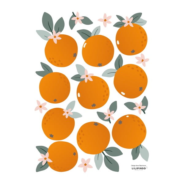 Adesivi per bambini in set da 10 30x42 cm Oranges - Lilipinso