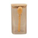 Barattolo in vetro marrone con coperchio e cucchiaio in legno Barattolo, altezza 19 cm - PT LIVING