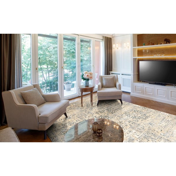 Tappeto in lana beige 133x180 cm Medley - Agnella-image-1