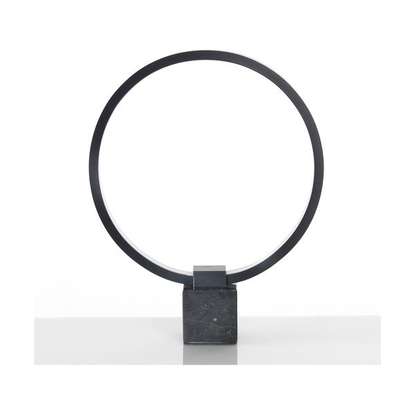 Lampada da tavolo nera, altezza 37 cm Ring - Tomasucci