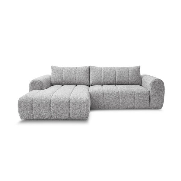 Divano angolare grigio chiaro (con penisola a sinistra/con chaise lounge) Nesty – Bobochic Paris