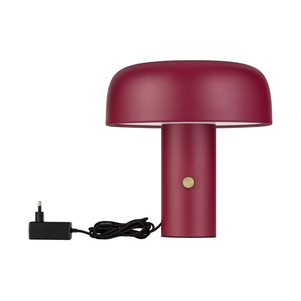 Lampada da tavolo LED burgundy in metallo con intensità regolabile (altezza totale 31 cm) Noelia – Nova Luce