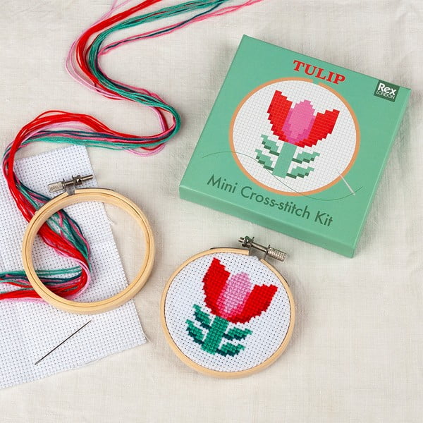 Set creativo punto-croce Cross-stitch Kit Tulip - Rex London-image-1