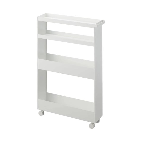 Scaffale per il bagno bianco opaco in acciaio su ruote 48x80,5 cm Tower – YAMAZAKI
