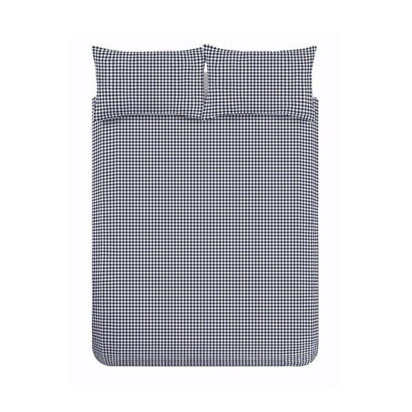 Set copripiumino e federa blu scuro per letto matrimoniale 3 pezzi 200x200 cm Bamford Gingham Check – Catherine Lansfield