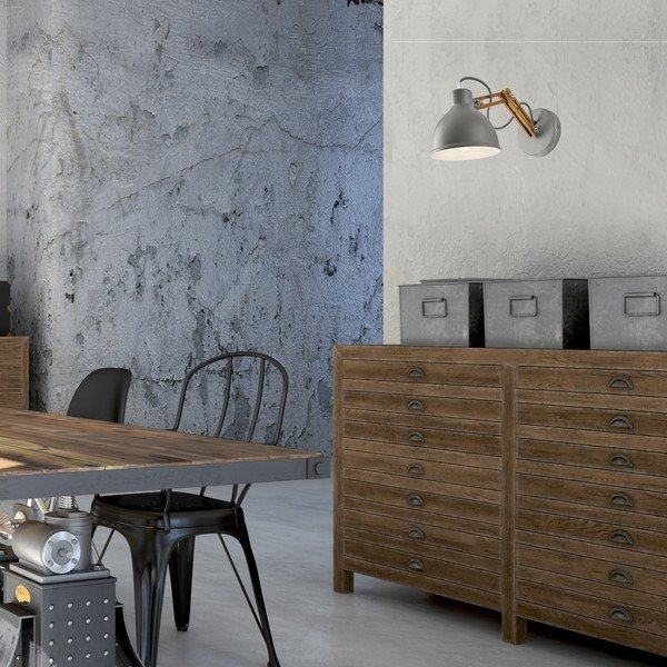 Lampada da parete grigia/marrone ø 15 cm Marcello – LAMKUR-image-1