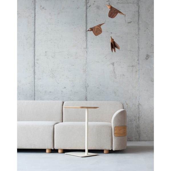 Tavolo portaoggetti in metallo 42x34,6 cm Loop - Gazzda-image-3