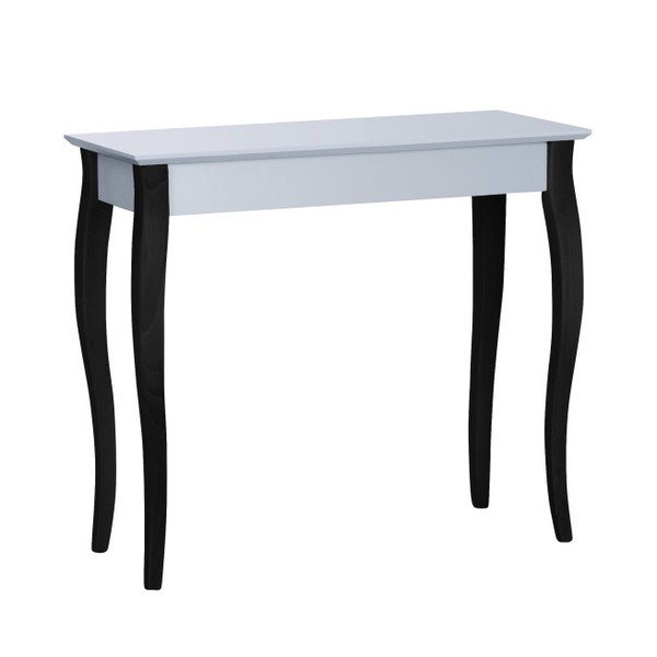 Consolle grigio chiaro con gambe nere Lilo, larghezza 85 cm - Ragaba