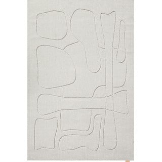 Tappeto in lana grigio chiaro 133x190 cm Morphic - Agnella