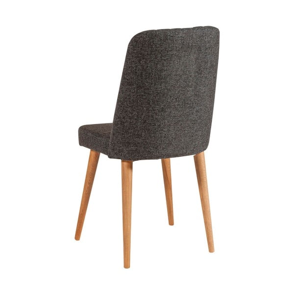 Sedia da pranzo in velluto antracite Stormi Sandalye - Kalune Design-image-1