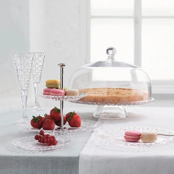 Supporto in cristallo a due livelli , ⌀ 23 cm Bossa Nova - Nachtmann-image-2