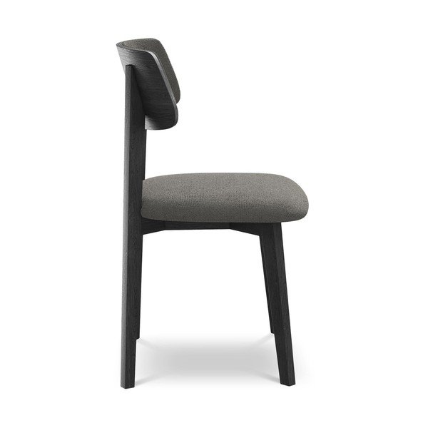 Sedia da pranzo grigia in legno massiccio Niu – Makamii-image-2