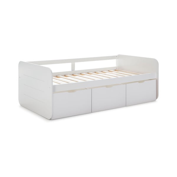 Letto per bambini bianco con contenitore 90x190 cm Abbott - Marckeric-image-3