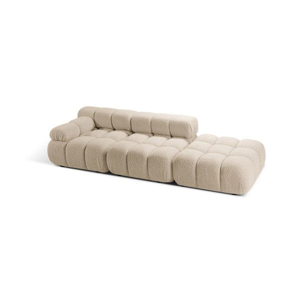 Divano componibile beige con rivestimento in bouclé 288 cm Bellis – Micadoni -image-3