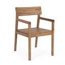 Sedia da esterno di colore naturale in legno massiccio Rodano – Bizzotto