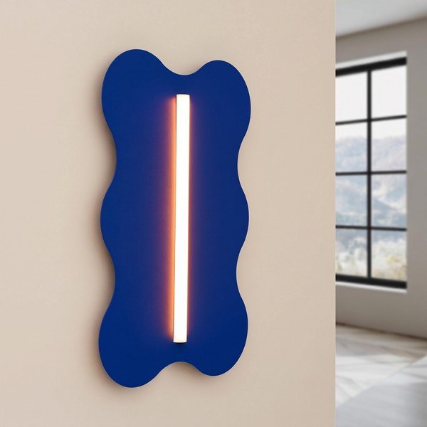 Lampada da parete blu scuro in metallo KLOVER – Thoro-image-1