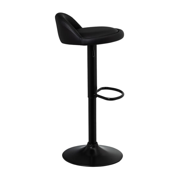 Sgabelli da bar neri ad altezza regolabile in similpelle in set di 2 (altezza seduta 72 cm) - Casa Selección-image-1