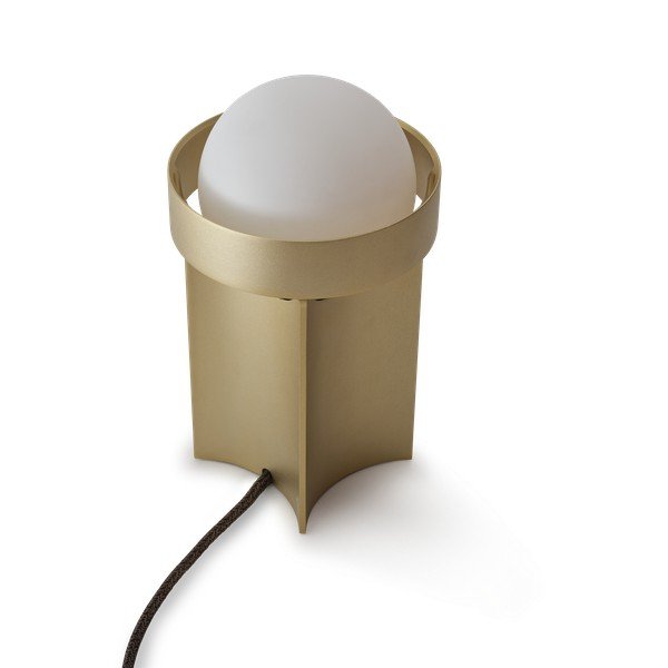 Lampada da tavolo dorata con intensità regolabile con paralume in vetro (altezza 22 cm) Loop – tala-image-3