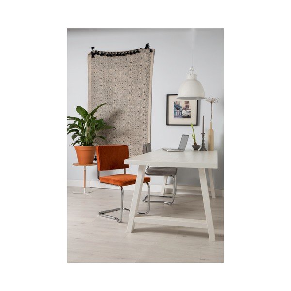 Sedie da pranzo in set grigie in imbottito a dondolo 2 pz Ridge Kink Rib – Zuiver-image-1