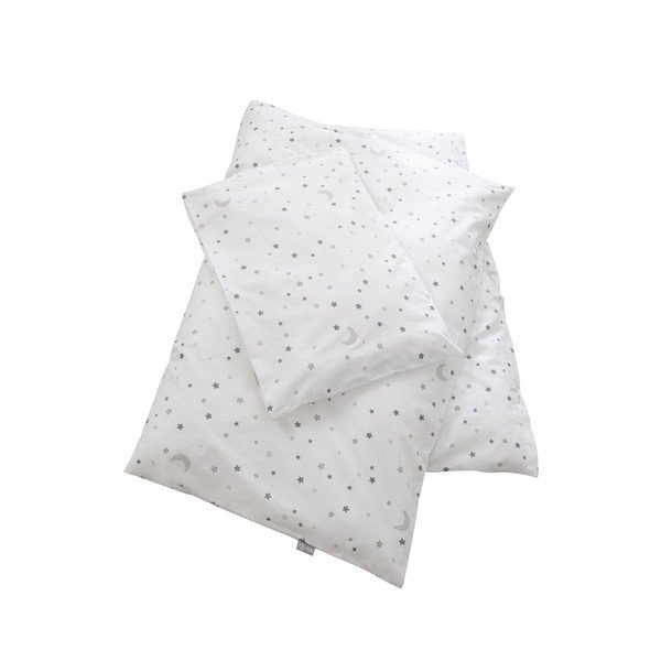 Set copripiumino e federa da bambini bianco in cotone per culla 100x135 cm Sternenzauber – Roba-image-1