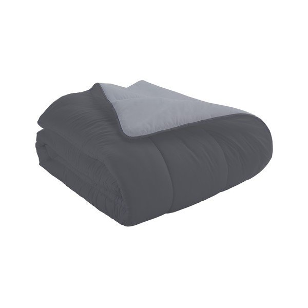 Copriletto grigio scuro per letto matrimoniale Bea, 270 x 200 cm - Boheme