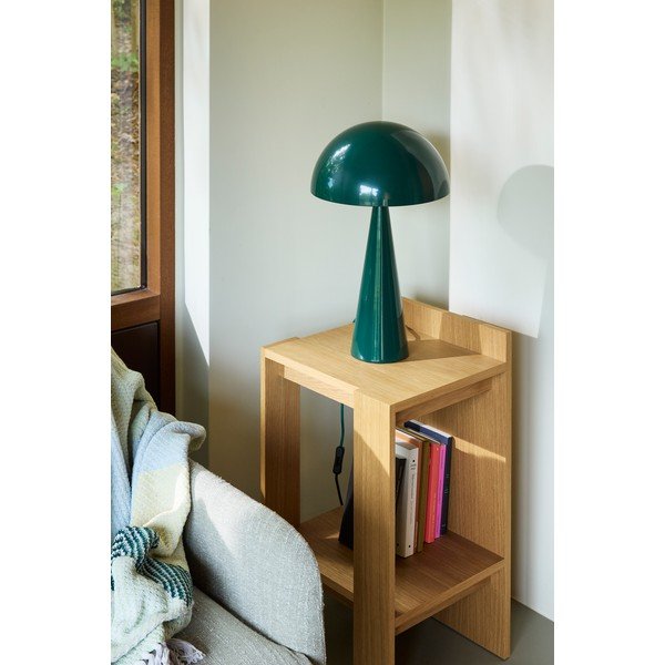 Comodino di colore naturale con effetto rovere con ripiani Merge – Hübsch-image-2