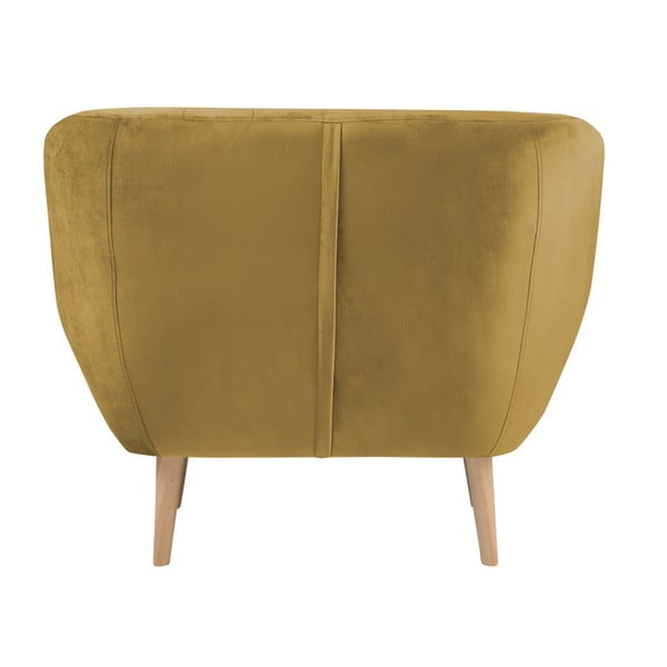 Poltrona Benito giallo senape - Mazzini Sofas-image-1