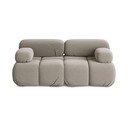 Divano componibile beige con rivestimento in velluto 190 cm Lokua – Makamii