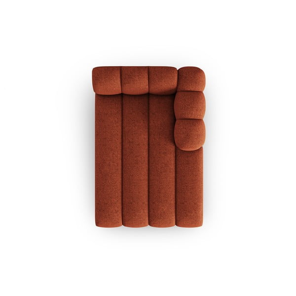 Chaise longue componibile color mattone (con penisola a destra) Lupine – Micadoni Home-image-2