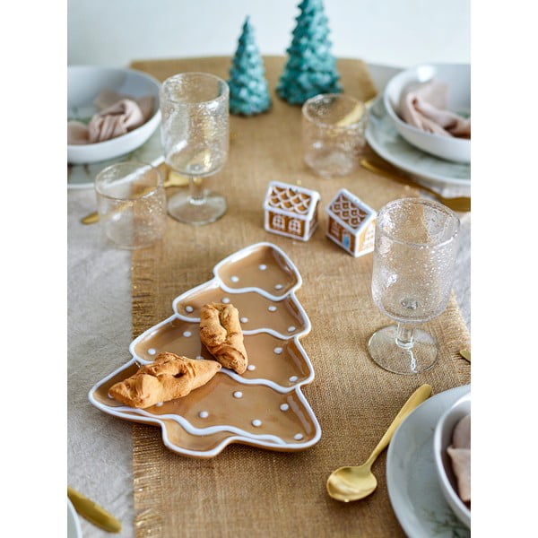 Piatto da portata marrone chiaro in ceramica a tema natalizio Ginnie – Bloomingville-image-1