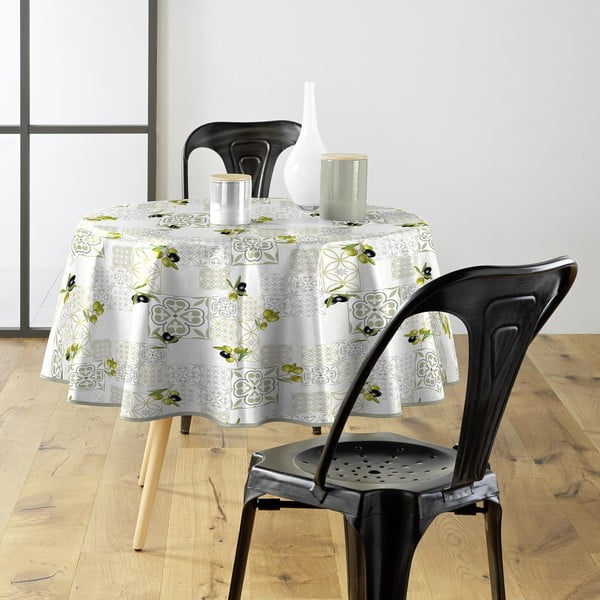 Tovaglia in PVC adatta per pulizia con panno umido ø 160 cm Andalousie – douceur d'intérieur