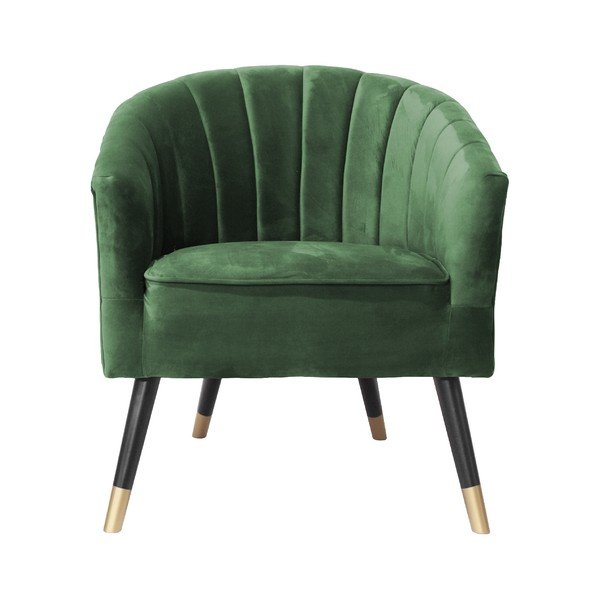 Poltrona in velluto verde scuro Royal - Leitmotiv