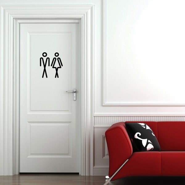 Adesivo Bagno Uomini Donne, 20 x 15 cm - Ambiance-image-2