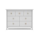 Cassettiera bassa bianca per bambini in legno di pino 110x80 cm Max - Marckeric