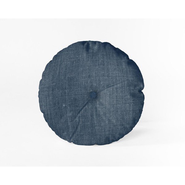 Cuscino blu Cojin Redondo Blue, ⌀ 45 cm - Really Nice Things